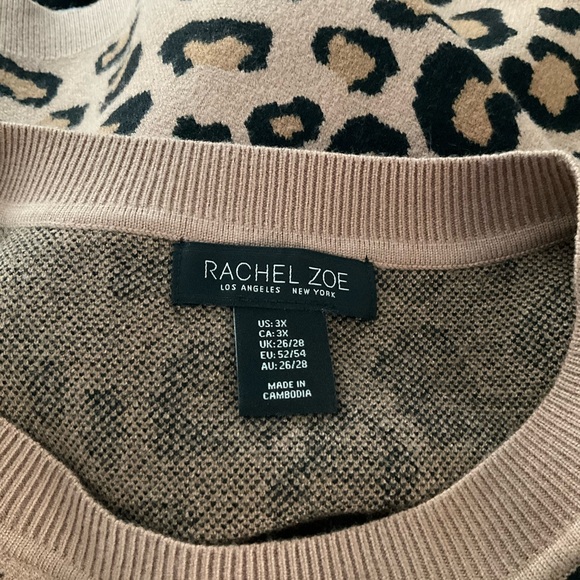 Rachel Zoe Short Sleeve Cheetah Sweater - Picture 6 of 6